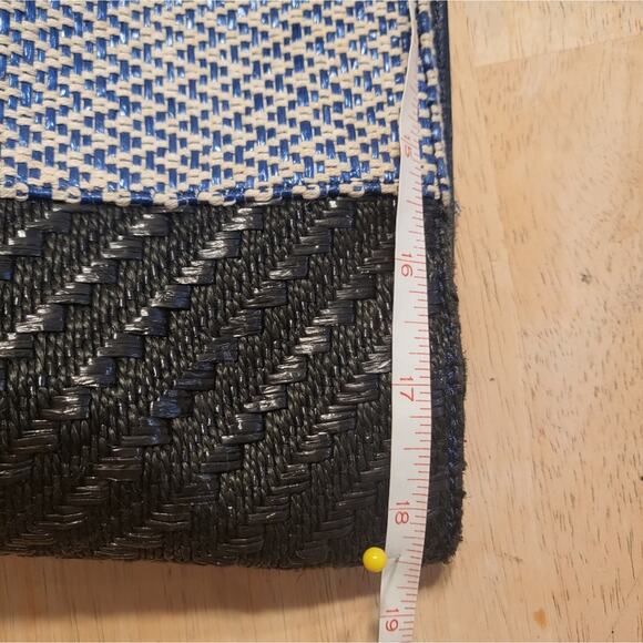 MARC BY MARC JACOBS BLUE ISLE DE SEA TINA WOVEN TOTE PURSE DESIGNER BAG - Picture 14 of 16